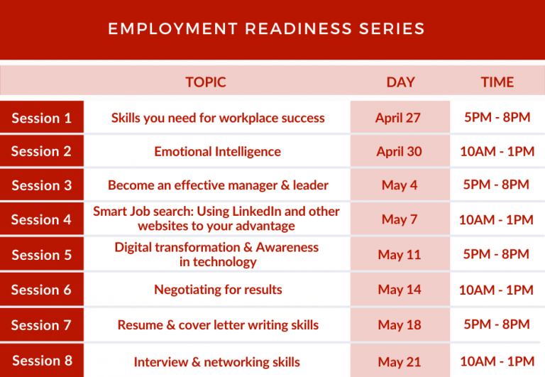 Employment-Readiness-Series-Schedule