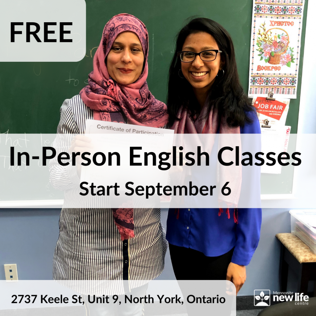 FREE In-Person English Classes
