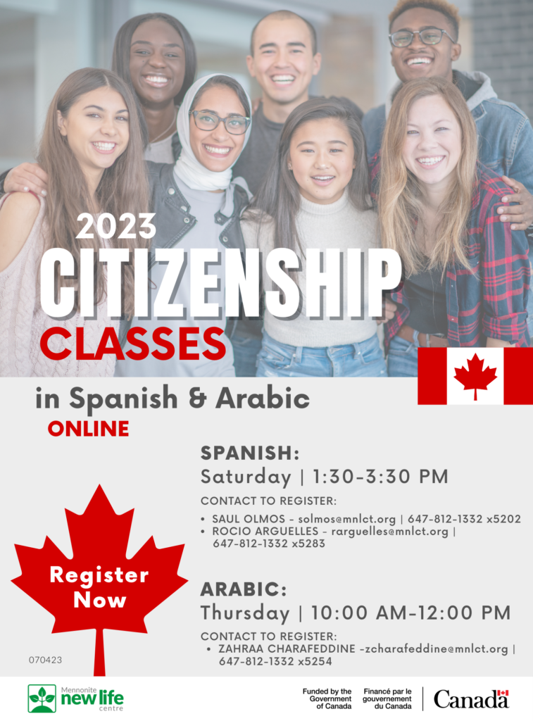 flyer of citizenship classes MNLCT