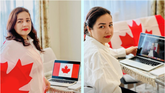 Homira during her citizenship oath ceremony